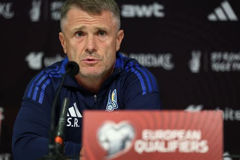 Szerhij Rebrov a mérkőzés utáni sajtótájékoztatón