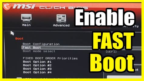 A Fast Boot kikapcsolása a BIOS-ban