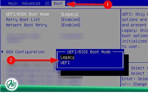 UEFI és Legacy (CSM) boot módok beállítása