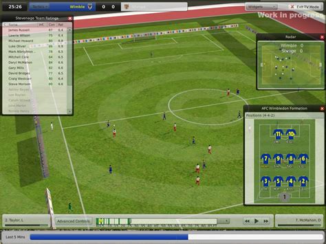 Football Manager 2009 3D meccsmotor pillanatkép