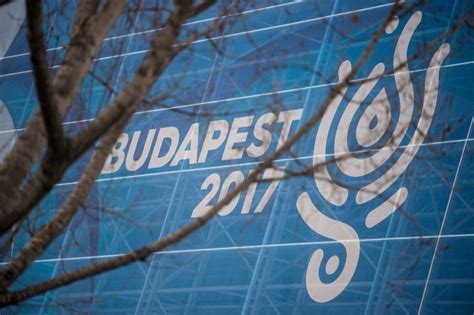 A 2017-es budapesti vizes világbajnokság emblémája és főbb helyszínei