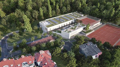 Dornbirni sportlétesítmény látképe