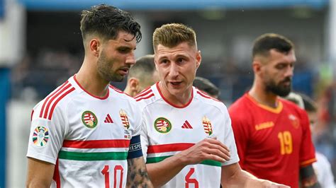 Stefan Savic és Willi Orbán a Montenegró-Magyarország mérkőzésen