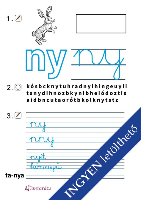 Betű- és számírás gyakorló feladatlap