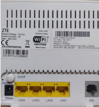 ZTE ZXHN H168N router