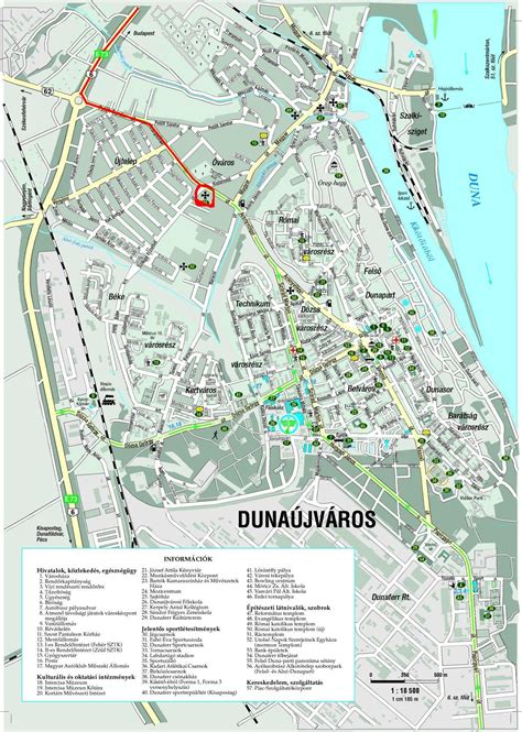 Parkolási és megközelítési térkép a Dunaújváros Stadion környékén