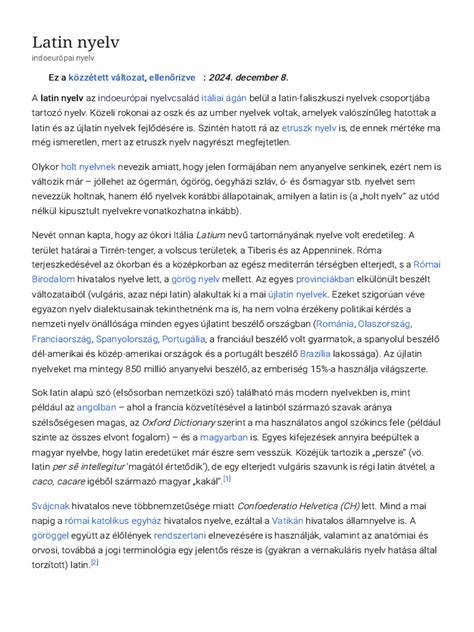 A latin nyelv története és hatása a modern nyelvekre