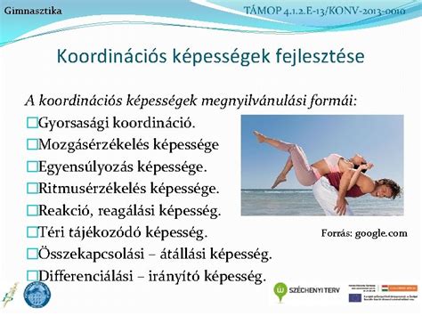 A koordinációs képességek összetevői infografika