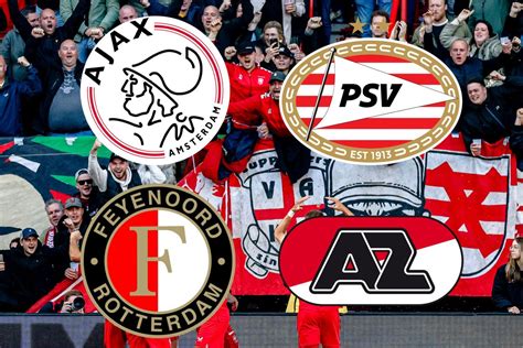 Az AFC Ajax, PSV Eindhoven és Feyenoord logói