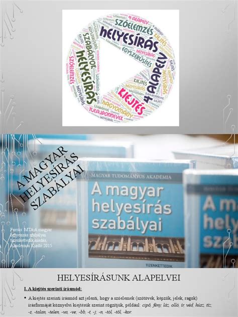 A magyar helyesírás szabályait illusztráló grafika