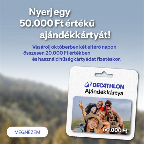 Infografika a Decathlon ajándékkártya előnyeiről és felhasználásáról