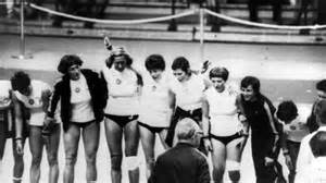 Szovjet és magyar női kézilabdázók összecsapása az 1980-as olimpián