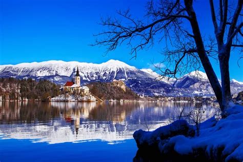 Bled-i tó panoráma télen