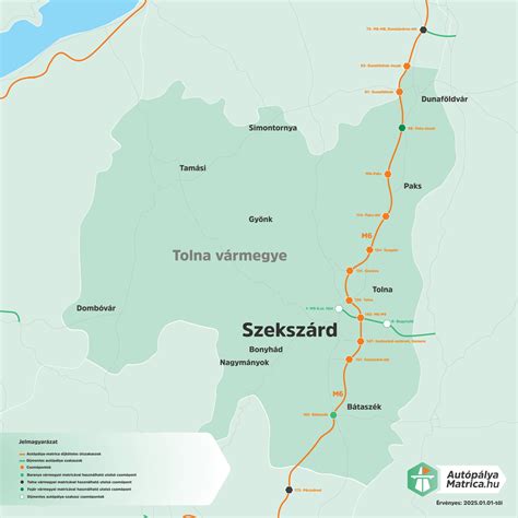 A Tolna Vármegyei II. osztály térképe csapatok elhelyezkedésével