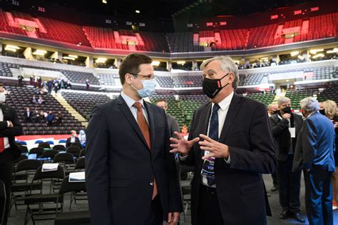 Gulyás Gergely és Michael Wiederer az aréna avatóünnepségén