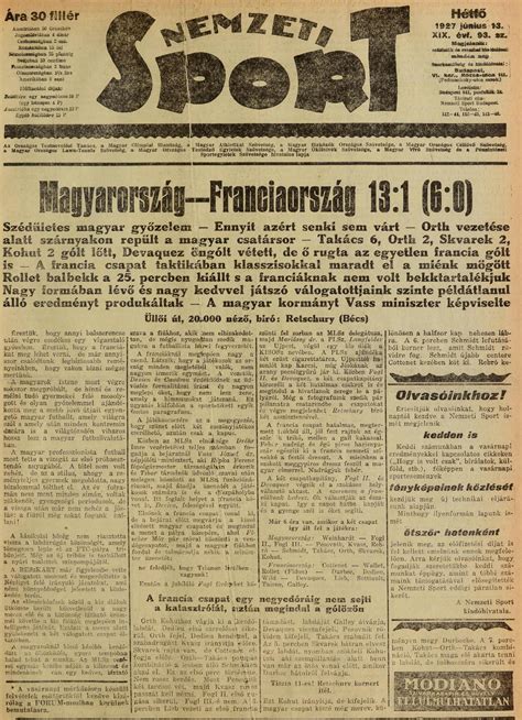 Az 1927-es Magyarország-Franciaország mérkőzés összefoglalója