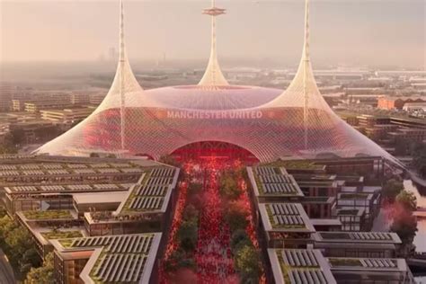 Stadion nézet Manchester United - Barcelona mérkőzésről