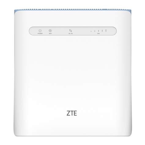 ZTE router alján található adattábla