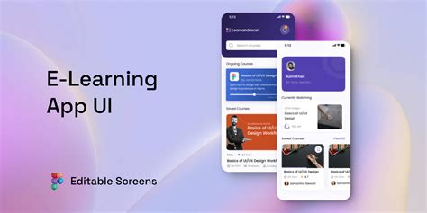 E-learning platform felülete