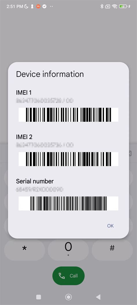 A telefon IMEI számának megkeresése
