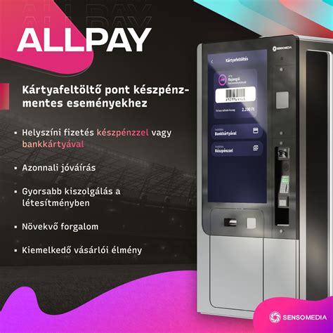 Cashless kártya és feltöltő automata