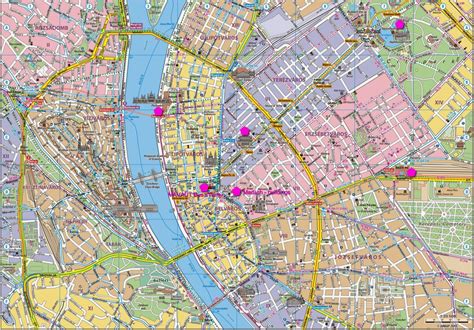 Budapest térkép a sporttelepekkel