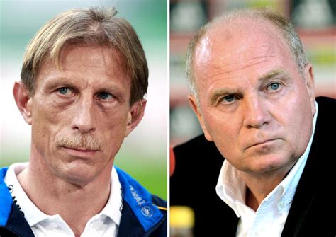 Uli Hoeness és Christoph Daum sajtótájékoztatón