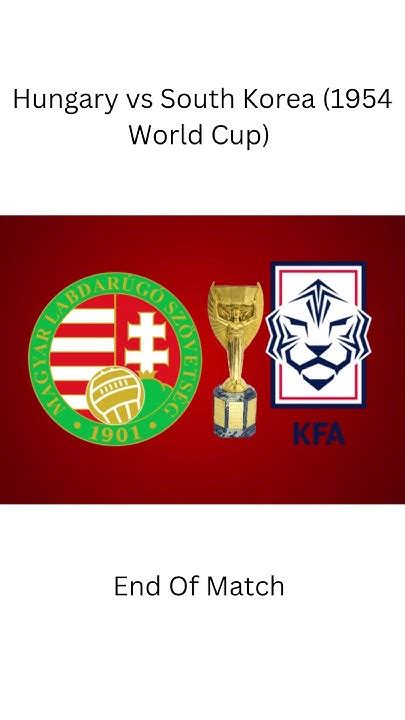 1954 Hungary vs South Korea 9-0 match