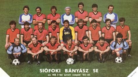 A Siófoki Bányász csapatának taktikai felállása az 1980-as évek elején