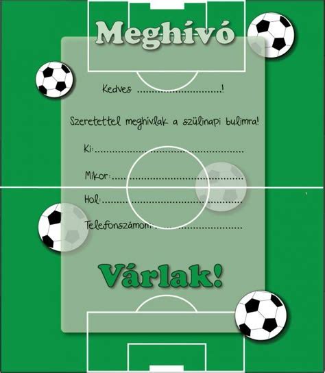 Focis születésnapi meghívó sablon