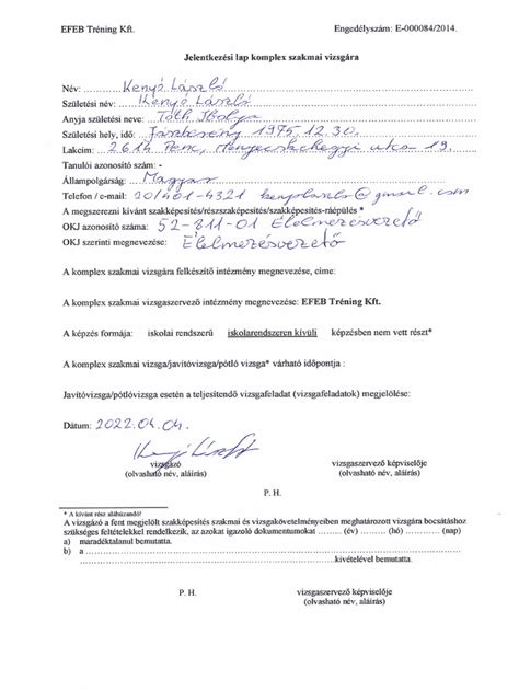 Jelentkezési feltételek ábrája sportoktatói képzésre