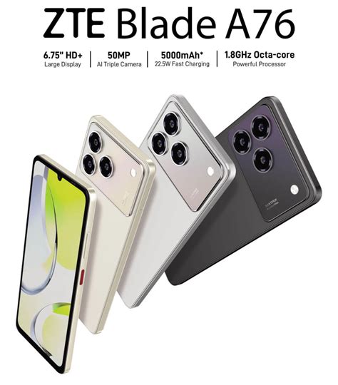 ZTE Blade A76 dizájn