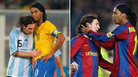 Lionel Messi, Ronaldinho és Diego Maradona a Barcelonában