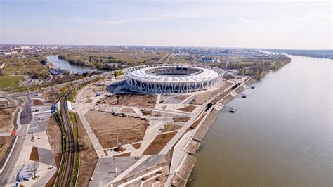 Az atlétikai stadion kábelmembrán tetőszerkezetének részlete