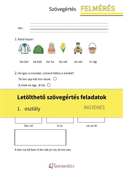 Betűkkel és szavakkal játszó feladatok