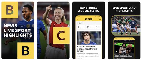 Sports news and live scores interface