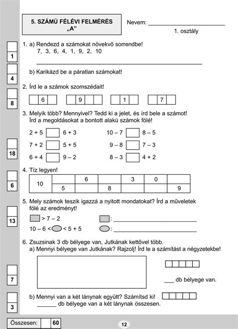 Második és harmadik osztályos matematika