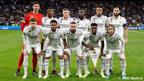 A Real Madrid kezdőcsapat felállása a döntőben