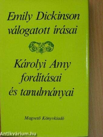 Emily Dickinson válogatott írásai könyvborító