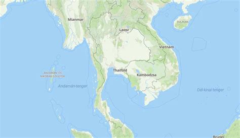 Thaiföld térképe a Tham Luang barlang helyszínével