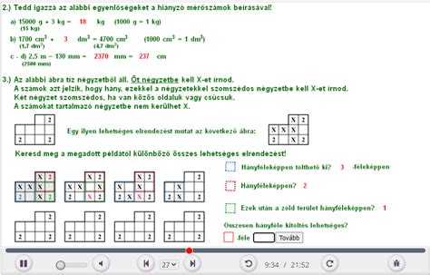 A matematika felvételi feladatok struktúrája