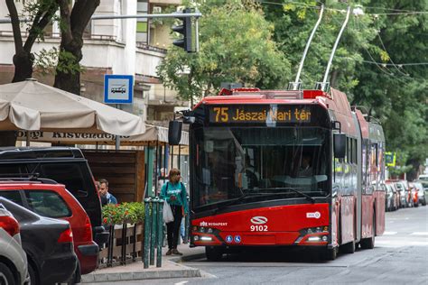 75-ös trolibusz útvonaltérképe Budapesten