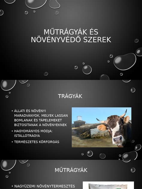 Különböző műtrágyák és hatóanyagaik