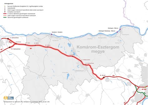 Komárom-Esztergom megyei labdarúgó klubok térképe