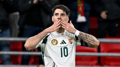 Szoboszlai Dominik gólöröme a Puskás Arénában