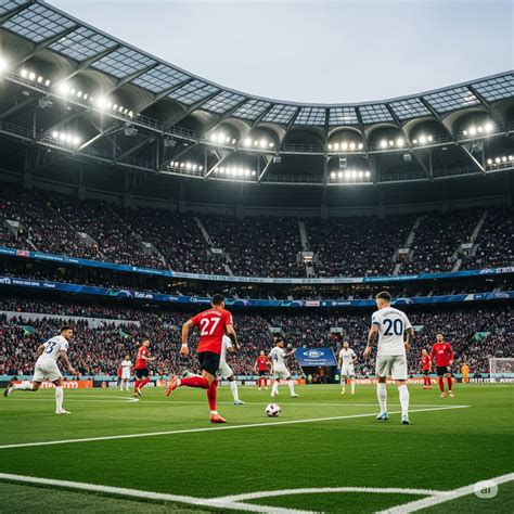 Foci stadion éjszakai fényben egy Európa Liga mérkőzés alatt