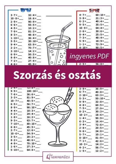 Kreatív eszközök a szorzás és osztás gyakorlásához