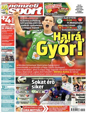 Kásás Tamás a Nemzeti Sport címlapján