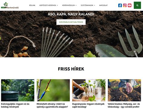 A klub hivatalos weboldalának kezdőlapja