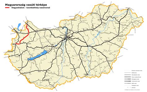 Térkép: A Hegyeshalom határátkelő helye és a MÁV szurkolói különvonat útvonala